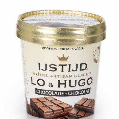 Potje roomijs chocolade "Callebaut"